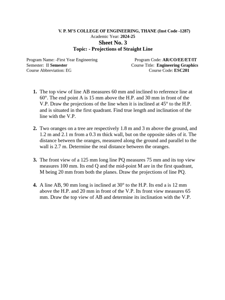 Sheet No 3 | PDF