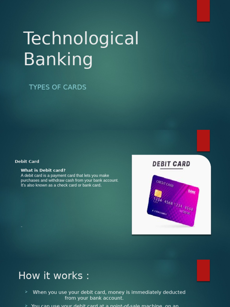 Understanding Banking Cards | PDF | Smart Card | Debit Card