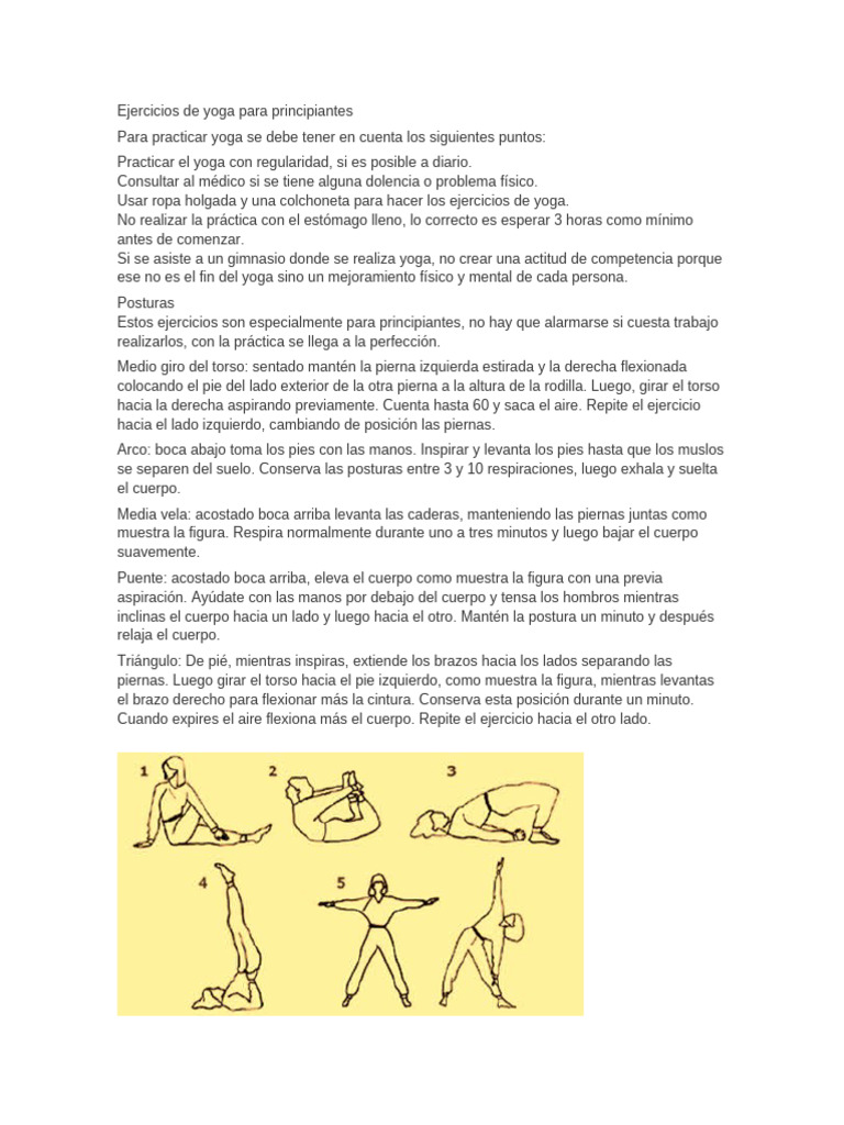Ejercicios de Yoga para Principiantes | PDF