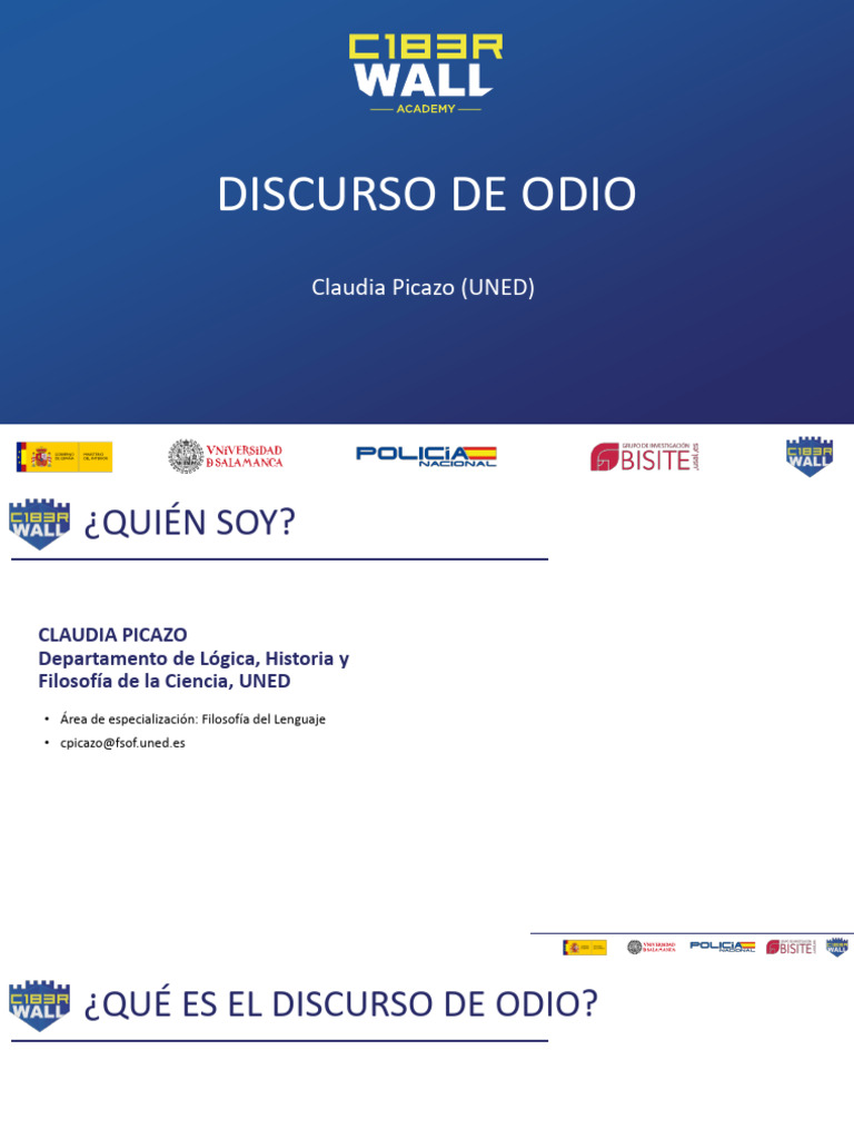 Discurso de odio: impacto y consecuencias | PDF | El discurso del odio ...