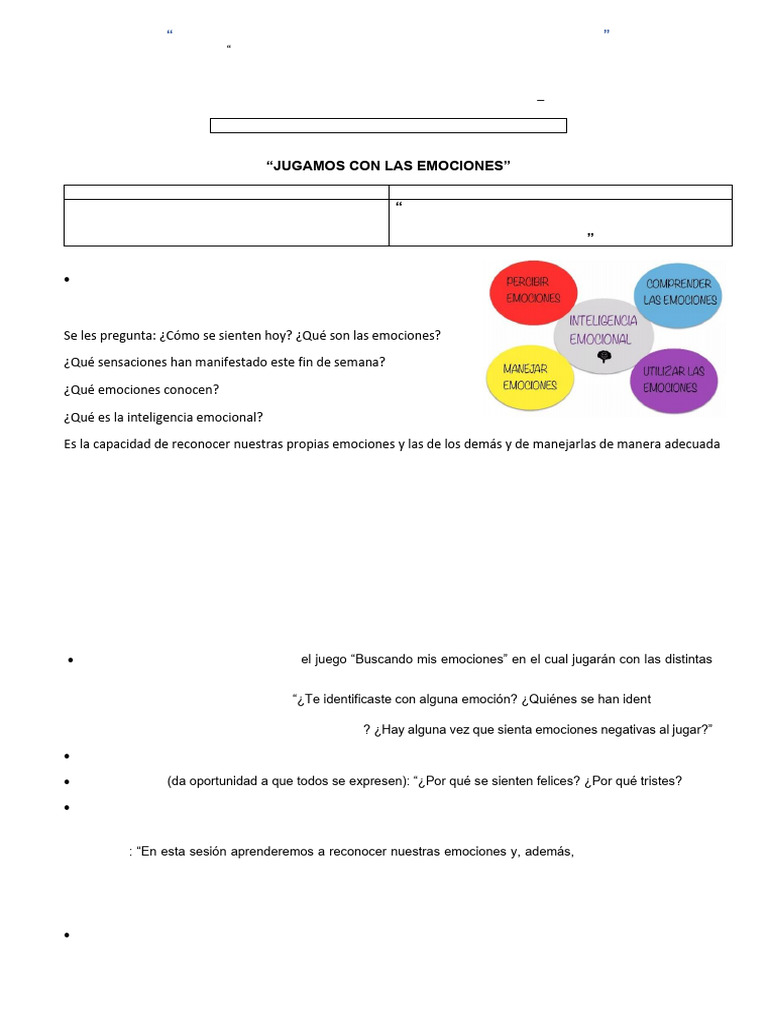 Actividad de Aprendizaje Cuarto Grado 21 de Abril | PDF | Las emociones ...