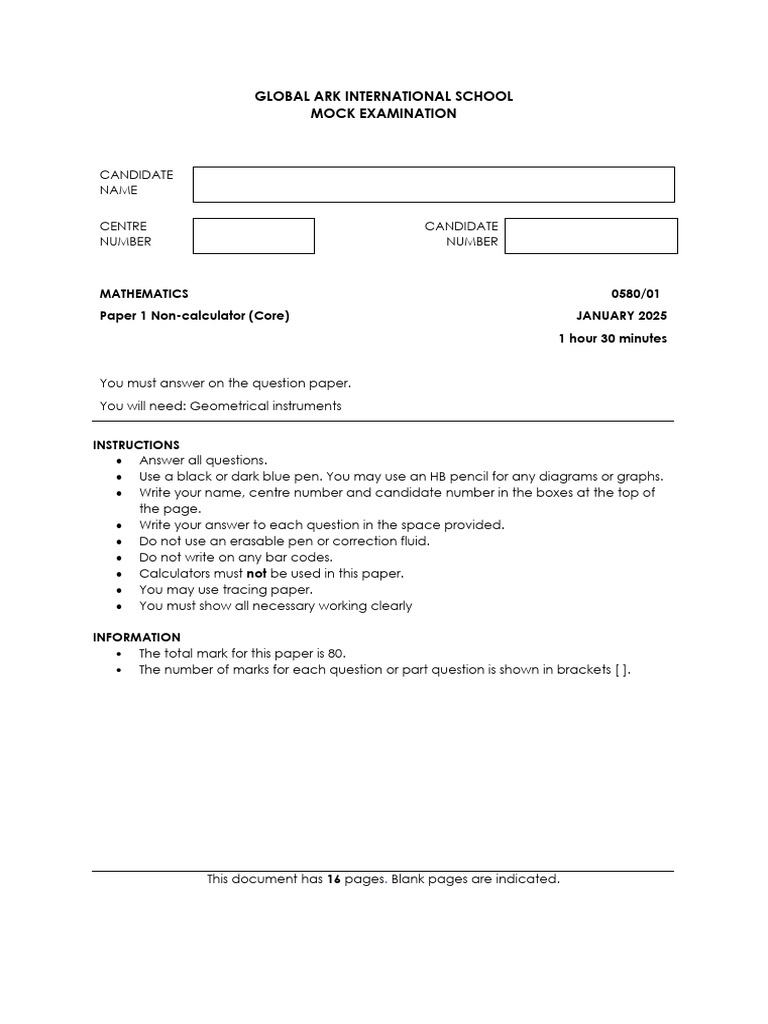 S4 Mathematics Mock Exam Paper 1 | PDF | Area | Elementary Geometry