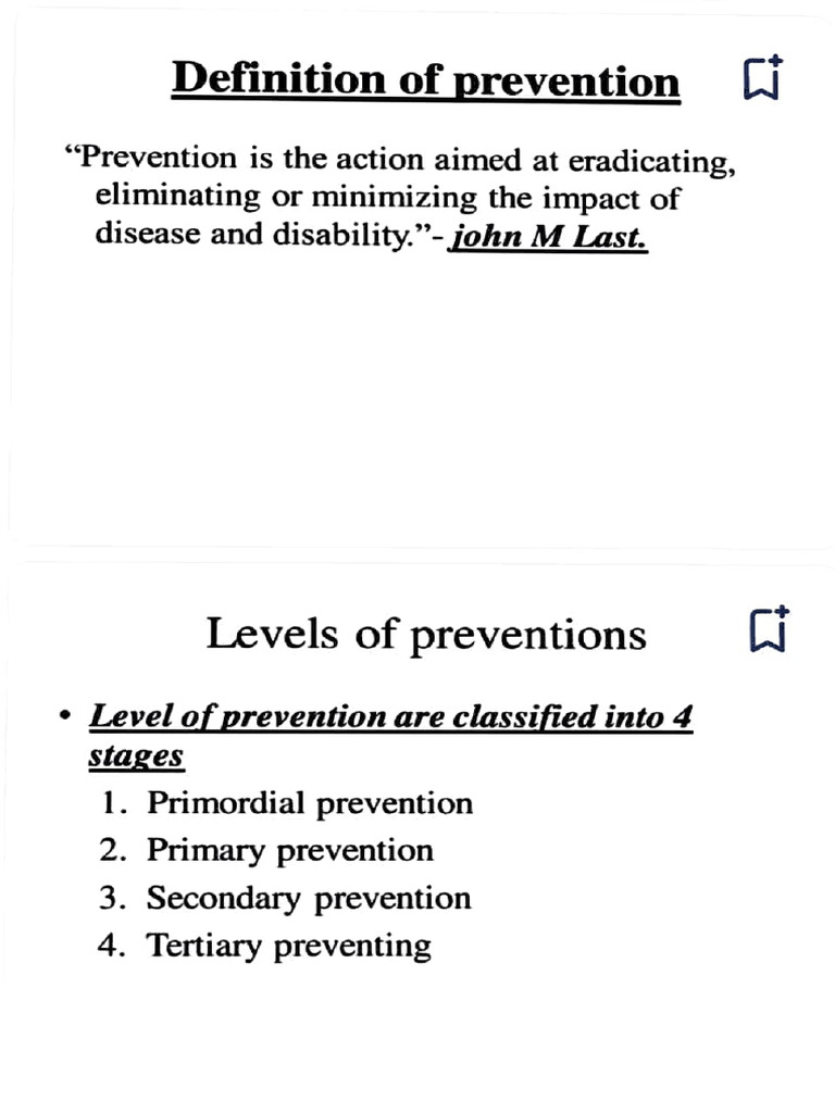 Understanding Levels of Disease Prevention | PDF | Preventive ...