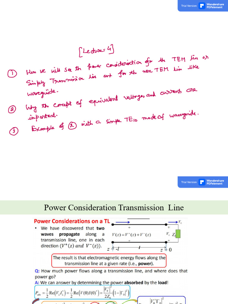 Lecture-4 | PDF | Transmission Line | Electrical Impedance