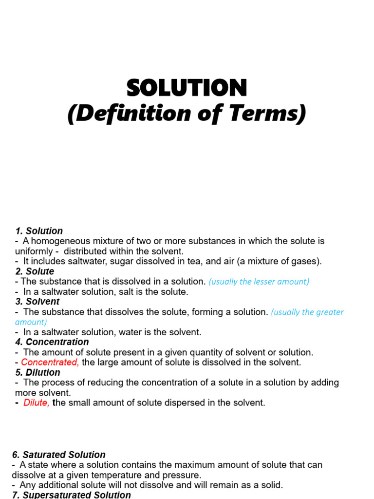 Understanding Solutions and Their Components | PDF