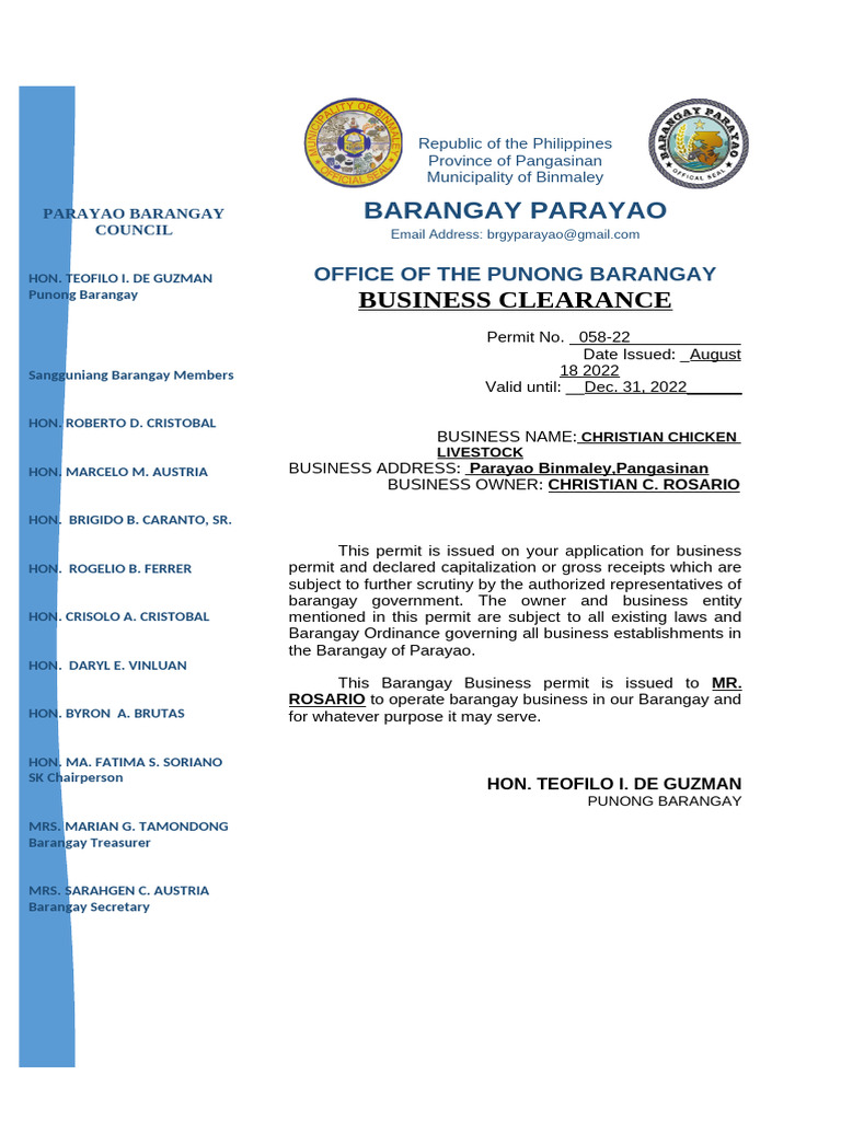 Business Permit 1 | PDF