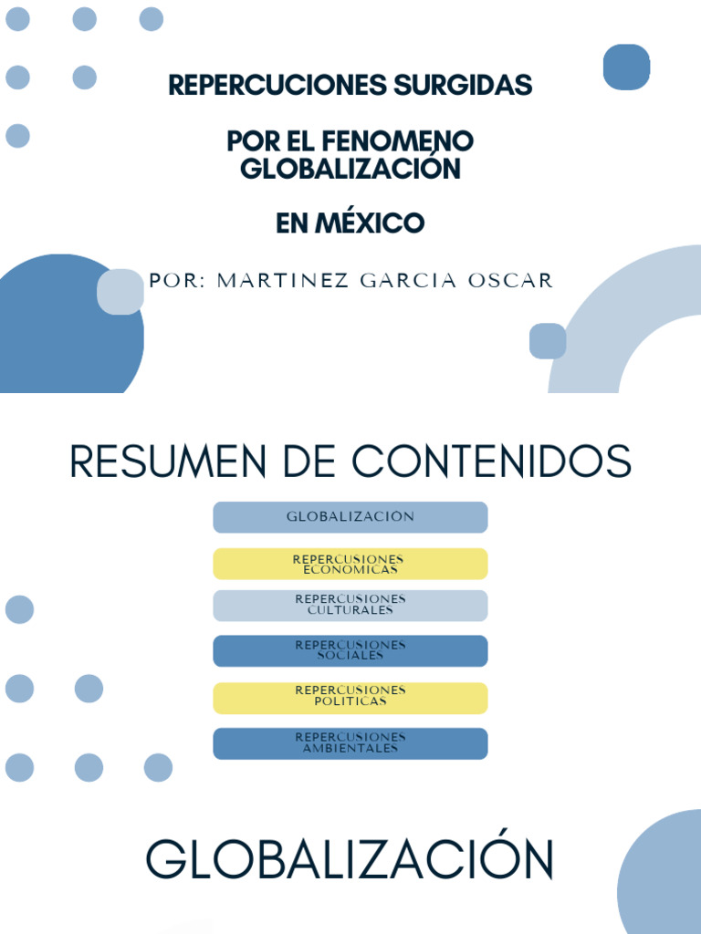 Impacto de la Globalización en México | PDF | Globalización | México