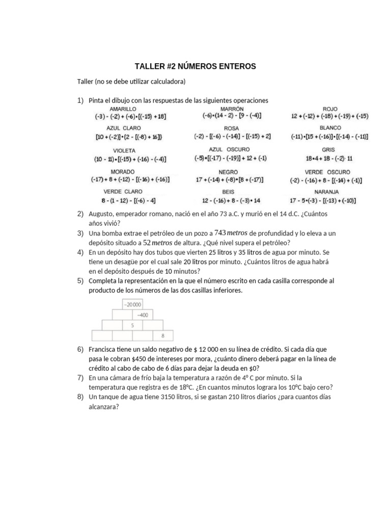 Problemas de Matemáticas con Enteros | PDF