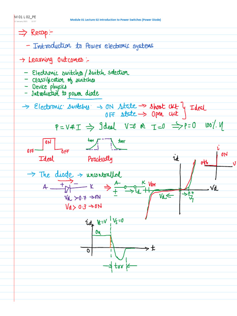 M 01 L 02 - Introduction To Power Switches | PDF