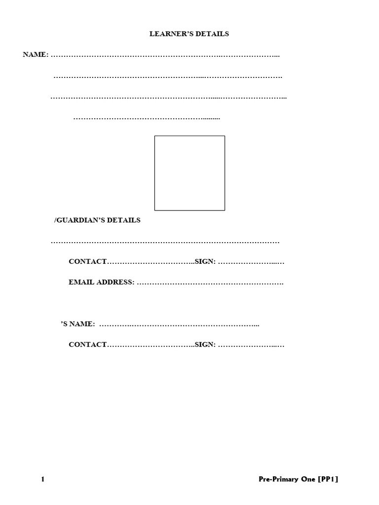 Pre-Primary 1 Language Activities Guide | PDF | God In Islam | Vocabulary