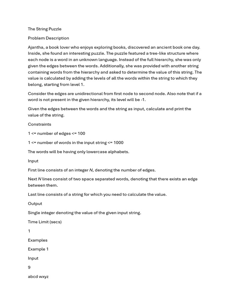 The String Puzzle | PDF