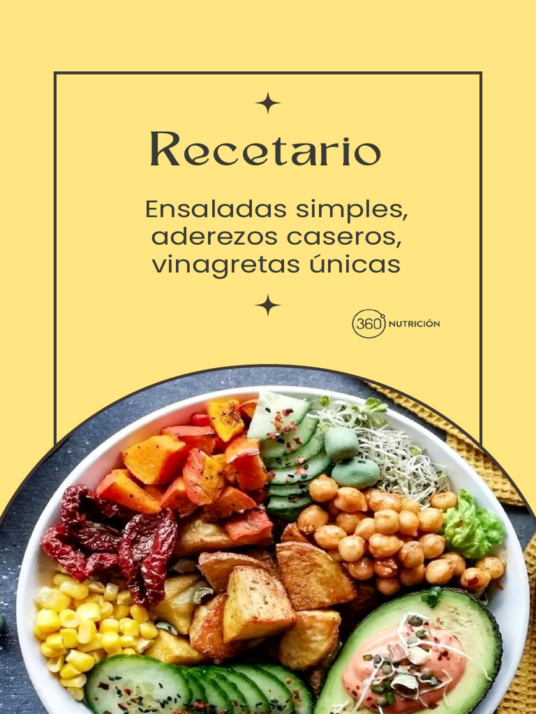 Recetas de Ensaladas y Aderezos Caseros | PDF | ensalada | Vinagreta