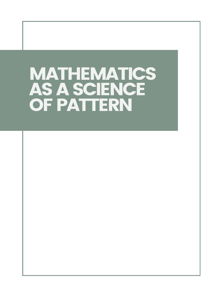 Exploring Patterns in Mathematics and Nature | PDF