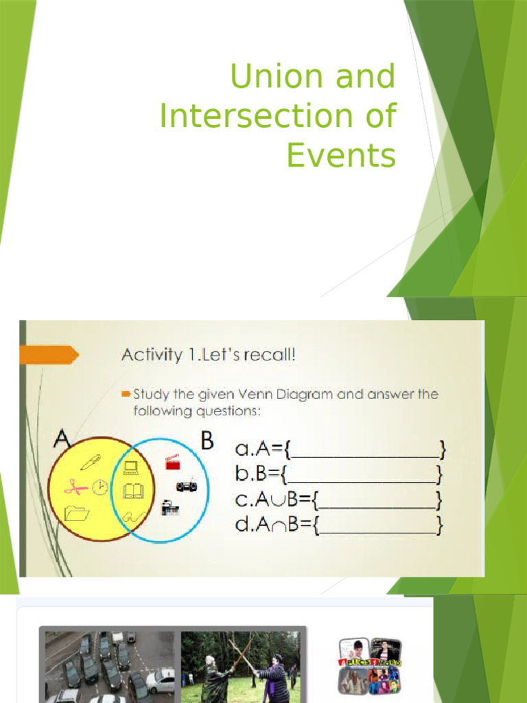 Union and Intersection of Events | PDF