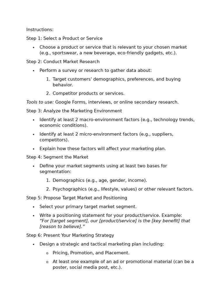 Business Marketing Performance Task | PDF | Market Segmentation | Marketing