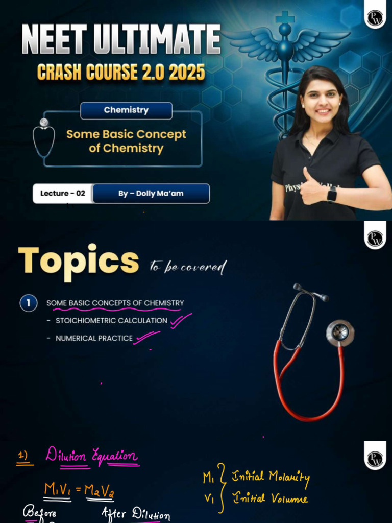 Some Basic Concept of Chemistry 02 - Class Notes - NEET Ultimate Crash ...