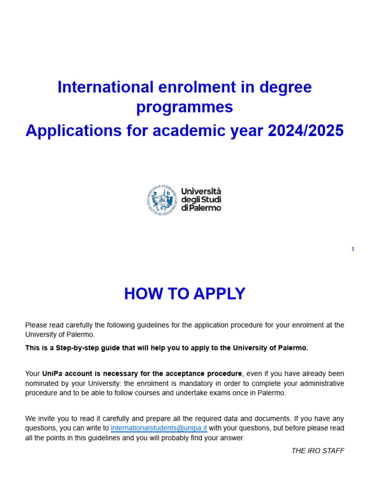 Apply for International Degrees at UniPa | PDF | Academic Degree ...