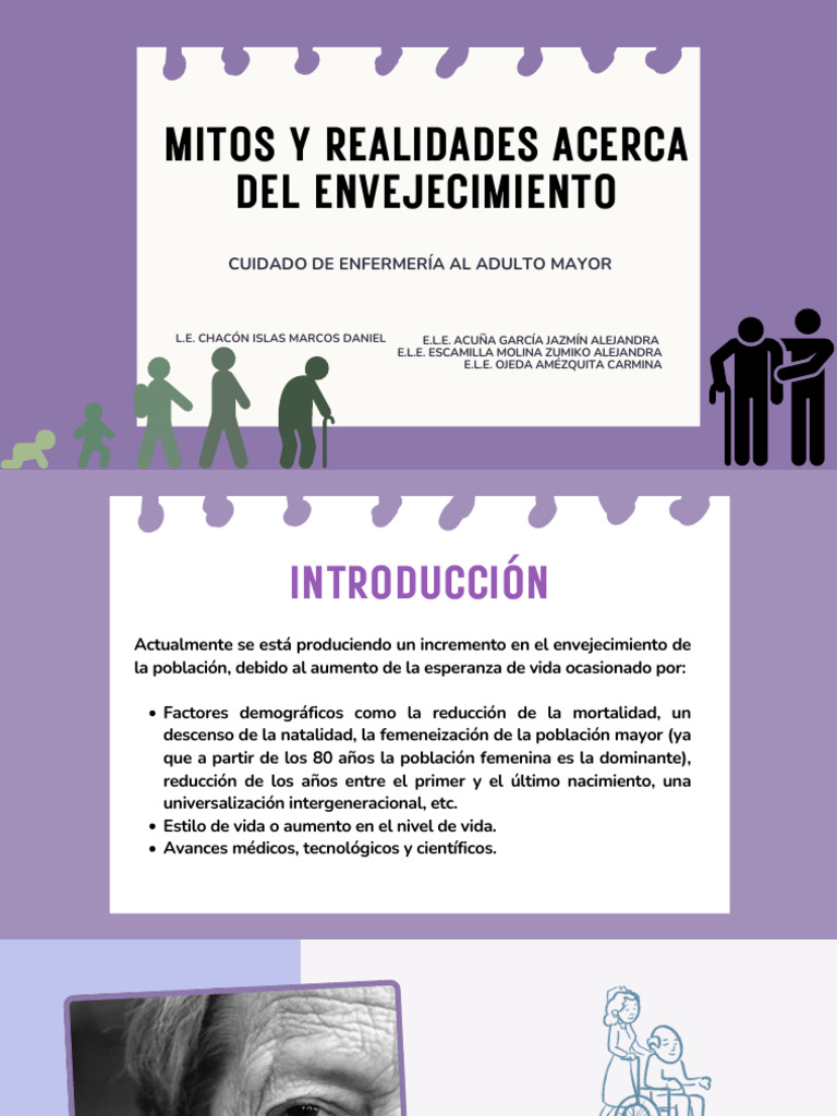 Mitos y Realidades del Envejecimiento | PDF | Vejez | Envejecimiento