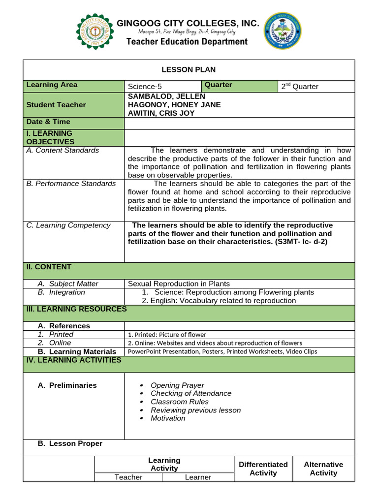 GCC-Sample-LP-BEED-1 | PDF | Flowers | Learning