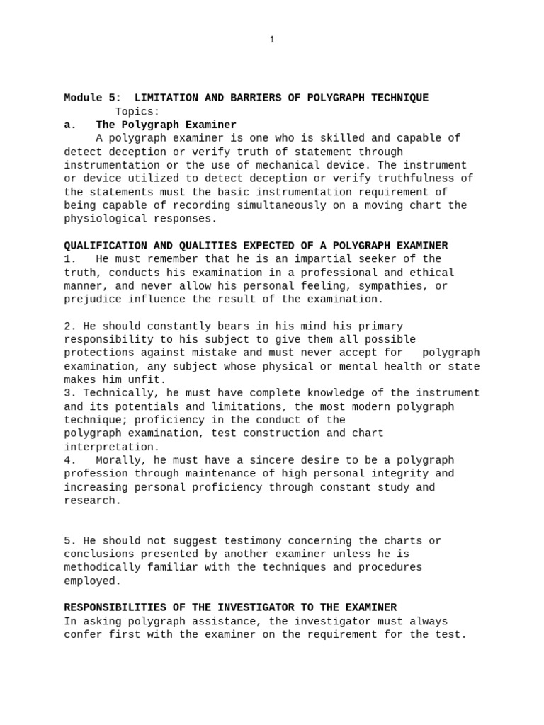 Polygraph Notes 1 7 1 Pdf Polygraph