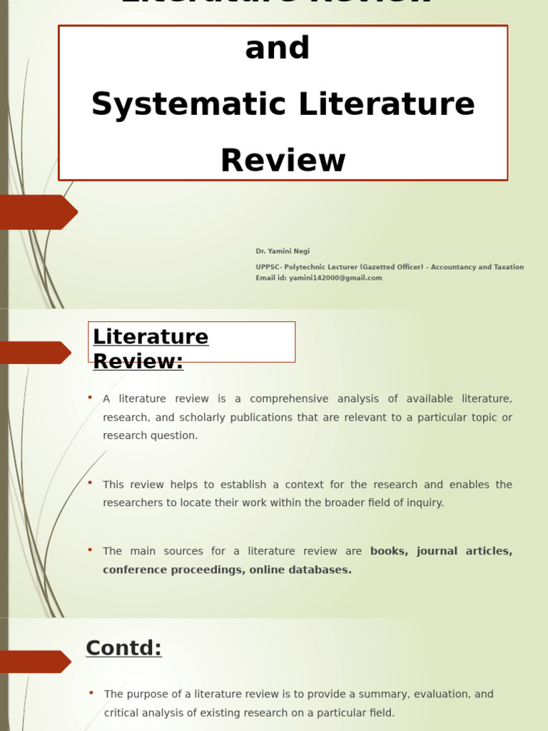 Systematic Literature Review Guide | PDF