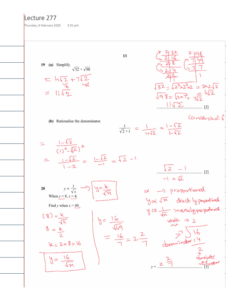 Lecture 277 Past Paper (Past Paper Practice) | PDF