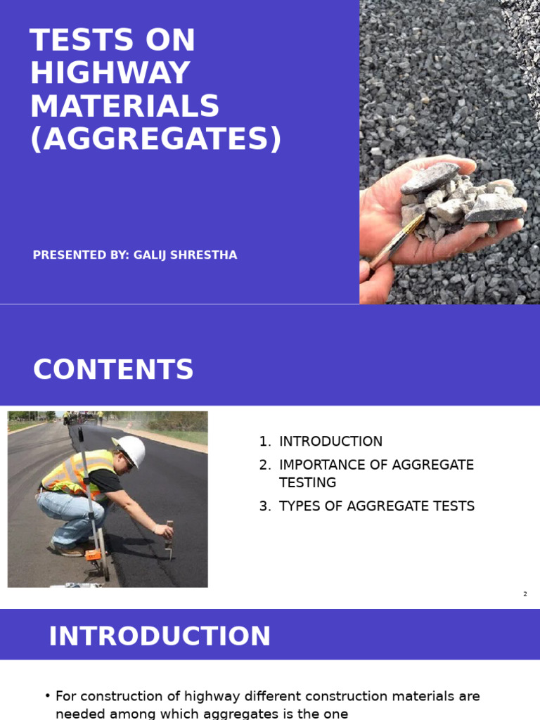 Galij Shrestha Tests On Highway Materials | PDF | Construction ...