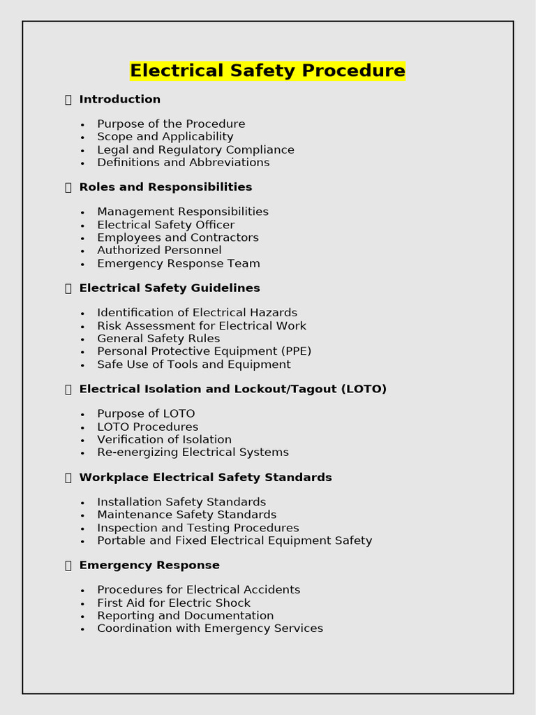 Electrical Safety Procedures Guide | PDF | Personal Protective ...