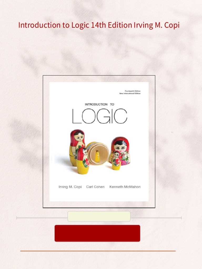 Download Complete Introduction to Logic 14th Edition Irving M. Copi PDF ...