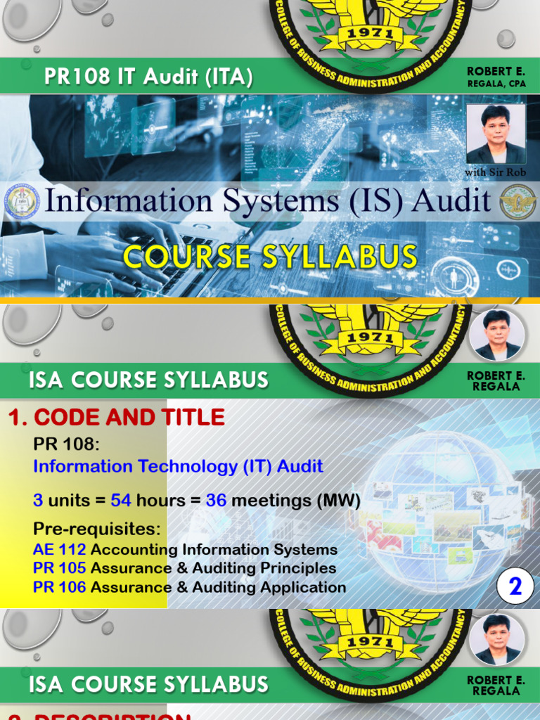 Ch00-ISA-Course-Syllabus-2025 | PDF | Audit | Financial Audit