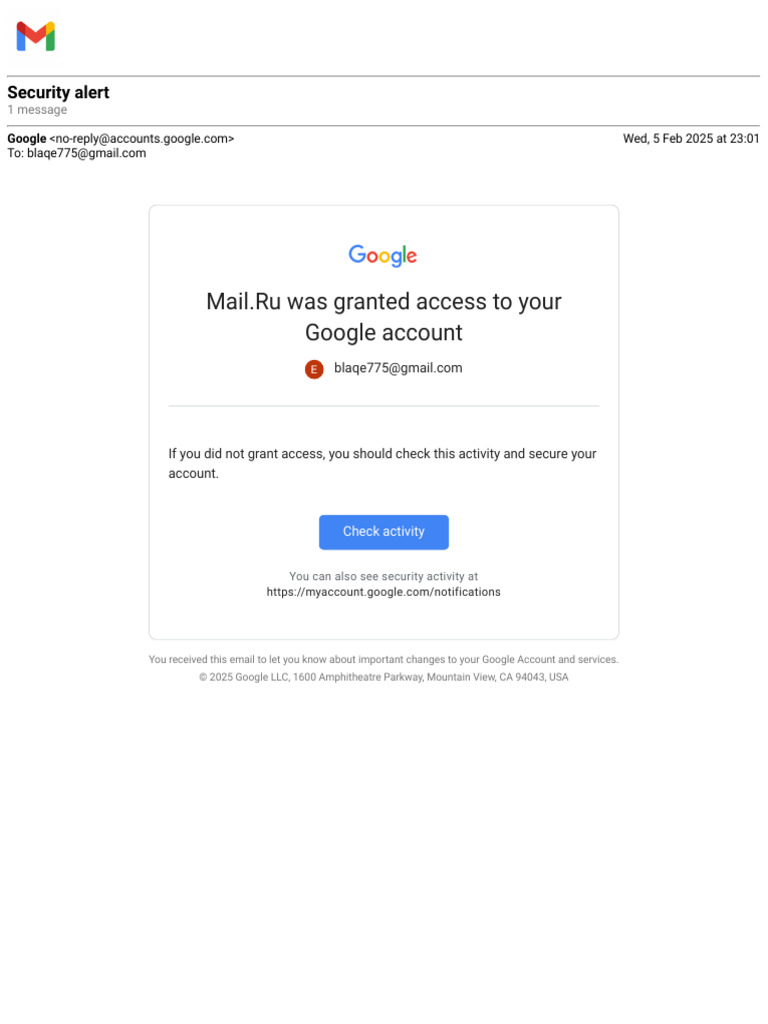 Gmail security alert pdf