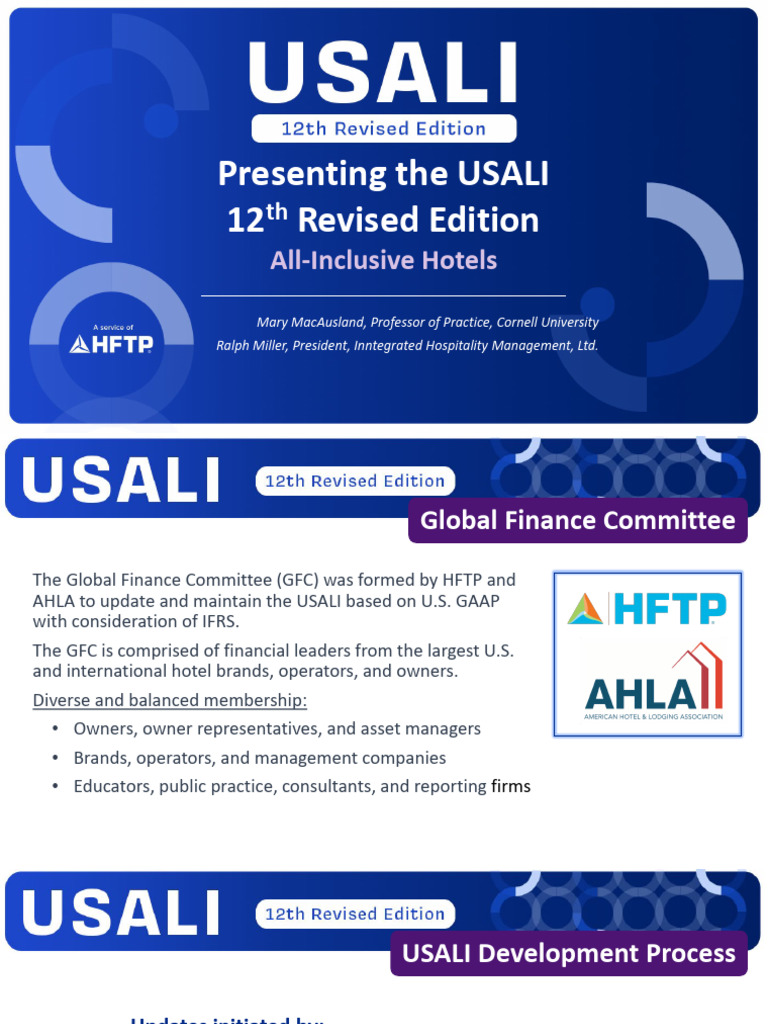 USALI 12th Edition Overview and Updates | PDF | Revenue | Subscription ...