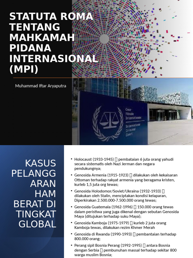 Statuta Roma dan Mahkamah Pidana Internasional | PDF