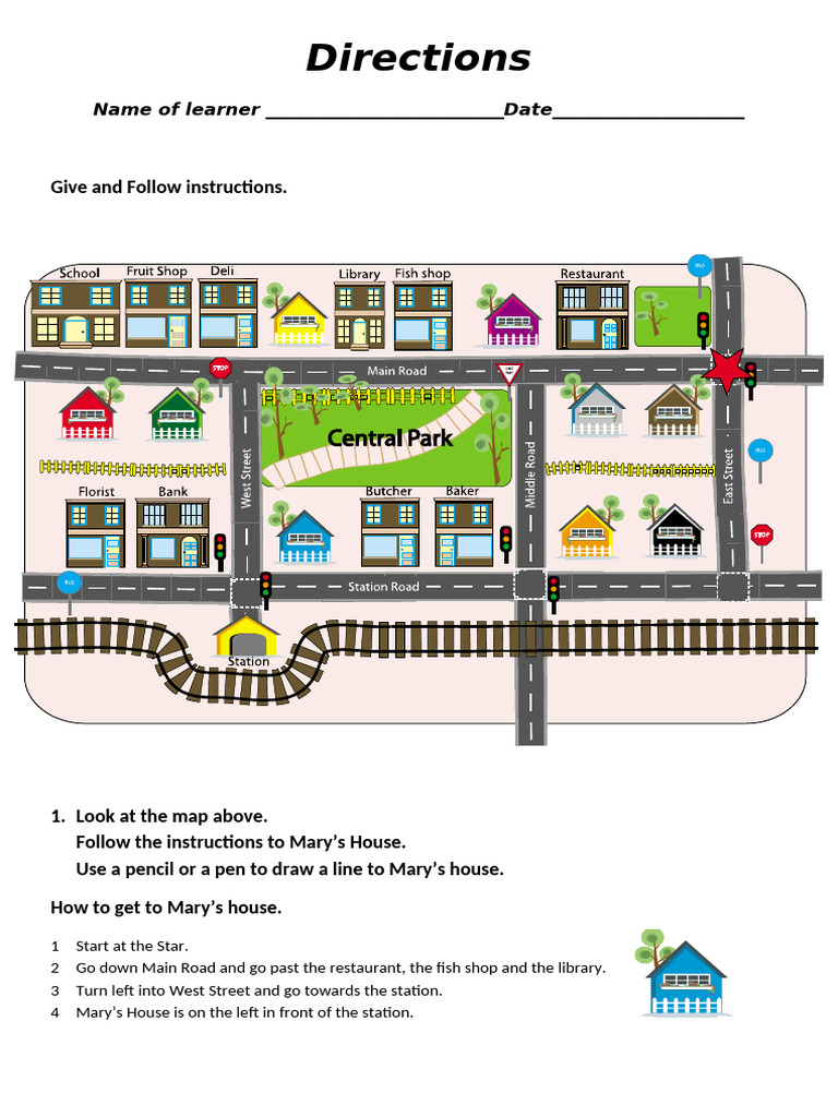 Directions to Mary’s House Map Guide | PDF