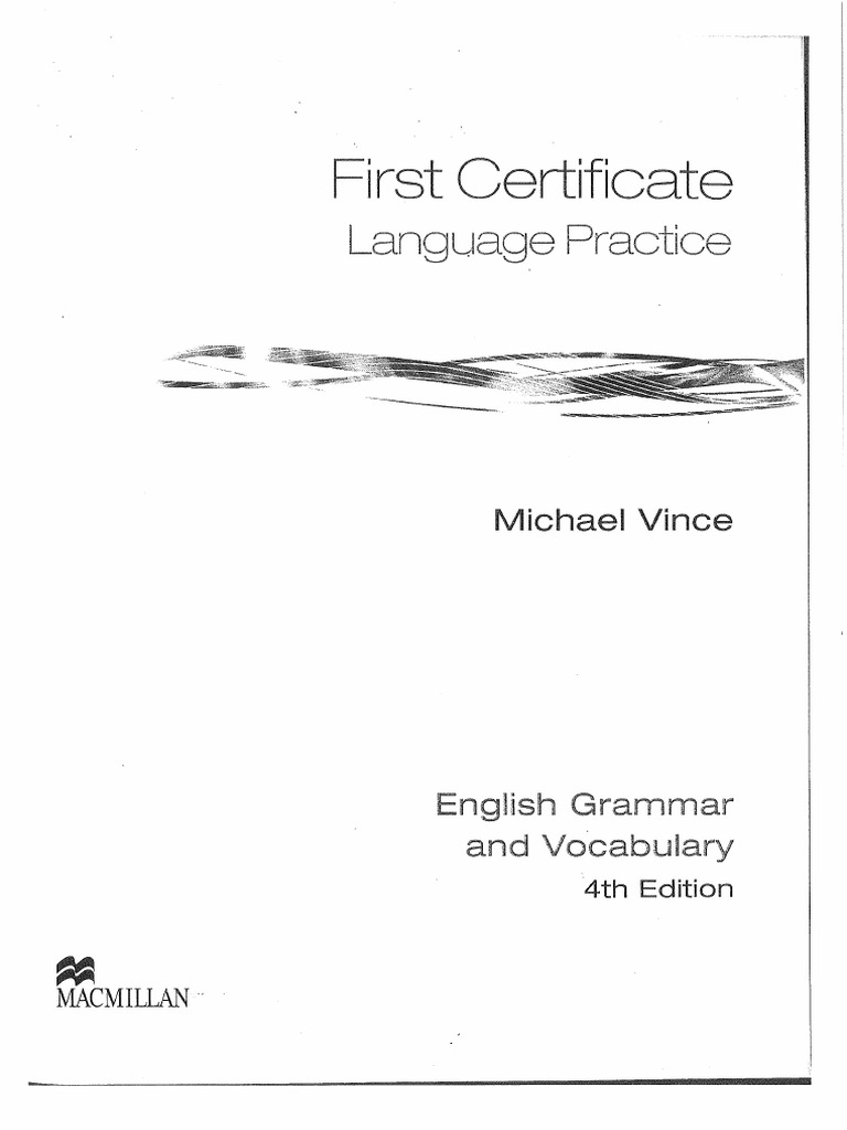 Vince Michael First Certificate Language Practice 4th Edition PDF ...