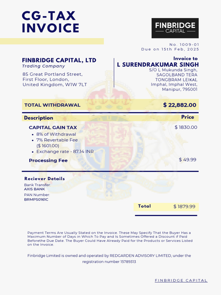 CGT Invoice | PDF