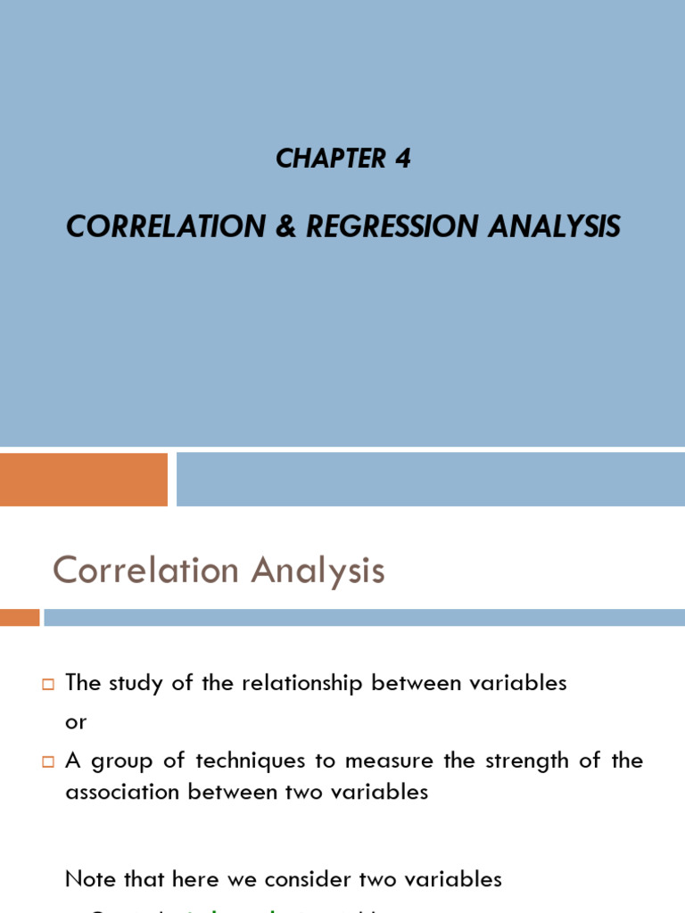 Correlation and Regression Analysis Guide | PDF | Dependent And ...