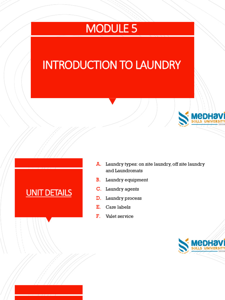 Laundry Operations and Equipment Guide | PDF | Detergent | Washing Machine