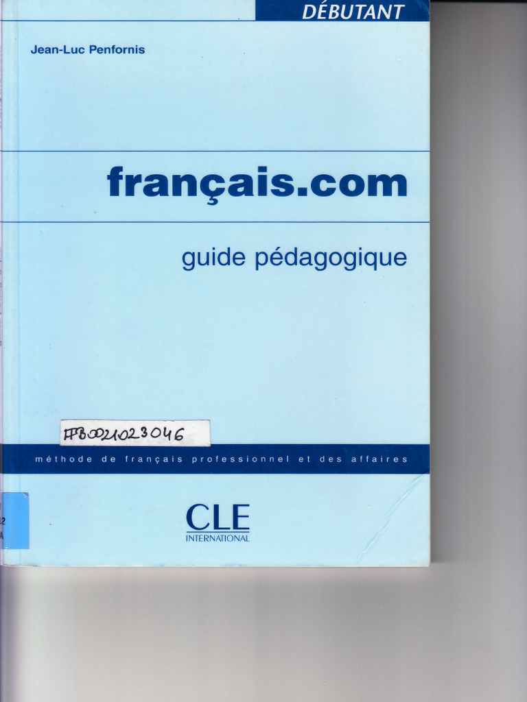 Francais Com1 Guide Pédagogique | PDF | Morphologie linguistique | Syntaxe