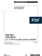 2 x 12 W Hi-Fi Audio Power Amplifier Data Sheet