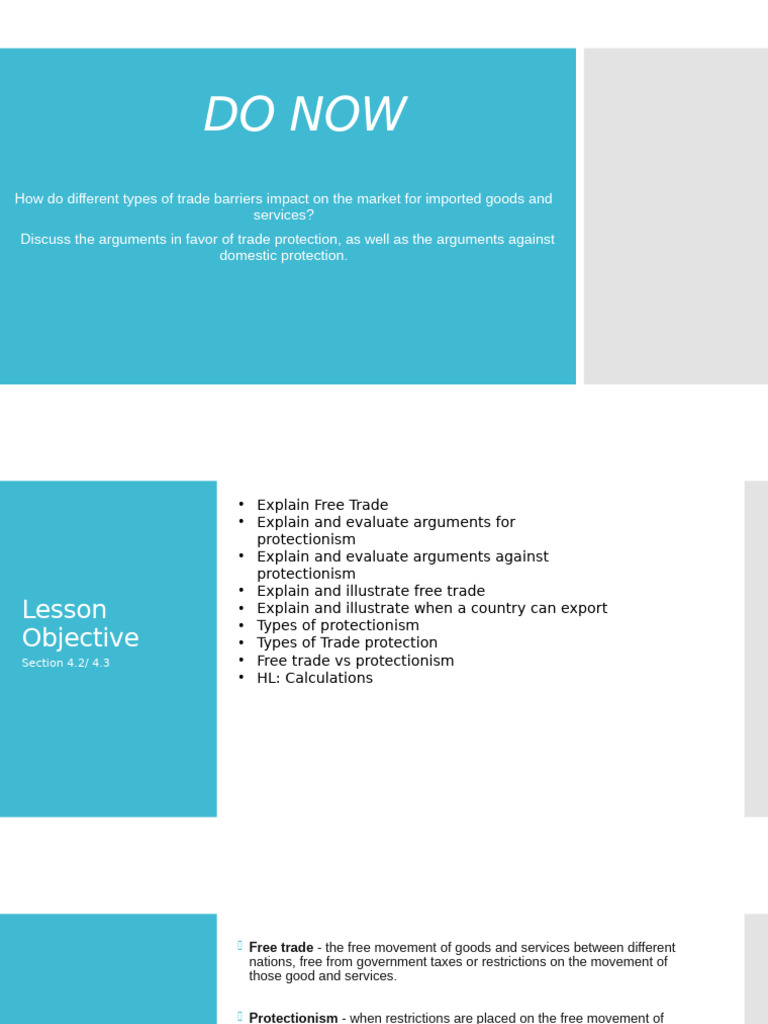Free Trade and Protectionism | PDF | Tariff | Protectionism