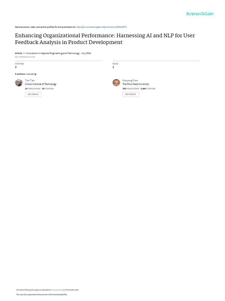 AI and NLP for User Feedback Analysis | PDF | Artificial Intelligence ...
