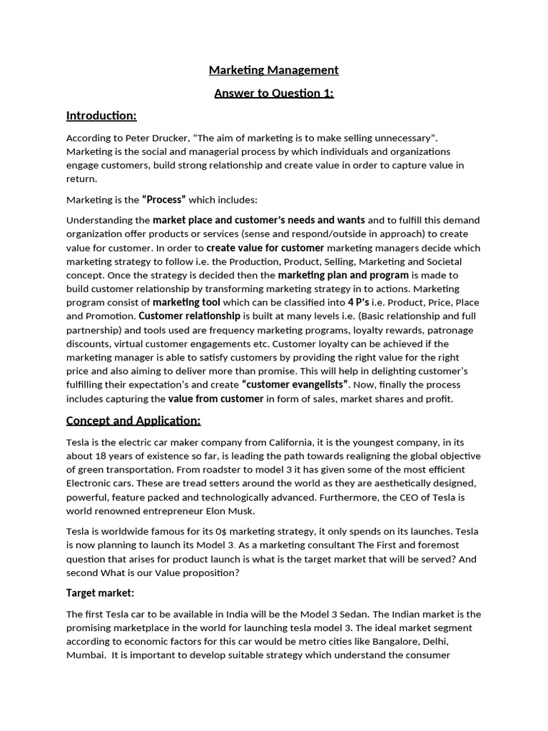 Tesla Model 3 Marketing Strategy Overview | PDF | Marketing | Market ...