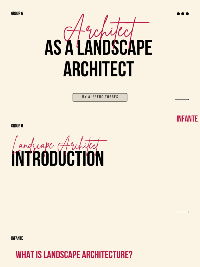 Group 6 Landscape Architect | PDF | Landscape Architecture | Architecture