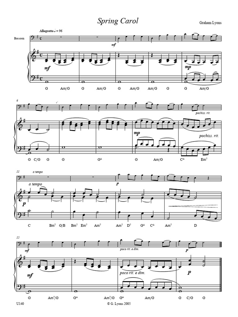 U140 Spring Carol | PDF