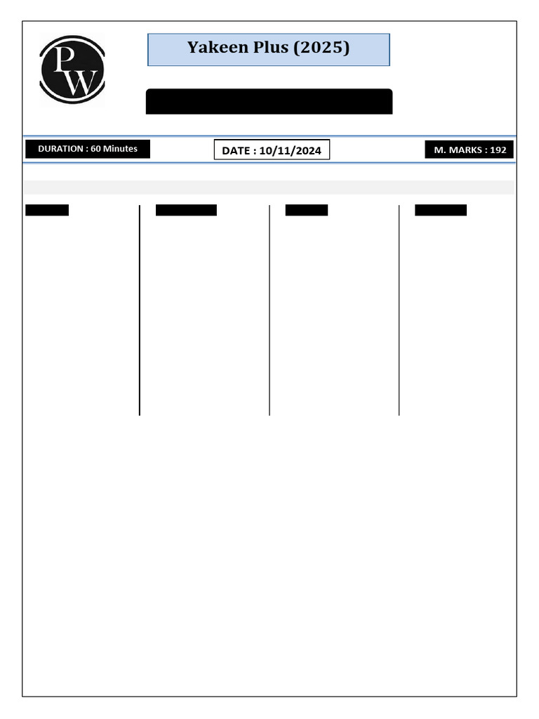Short Practice Test 08 _ Hints & Solutions __ Yakeen Plus 2025 | PDF ...
