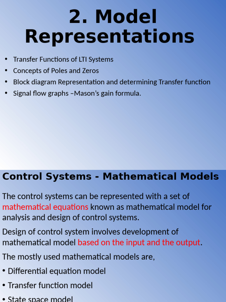 6-Model Representation (Transfer FN, Mason''s Gain Formula-24!07!2024 ...