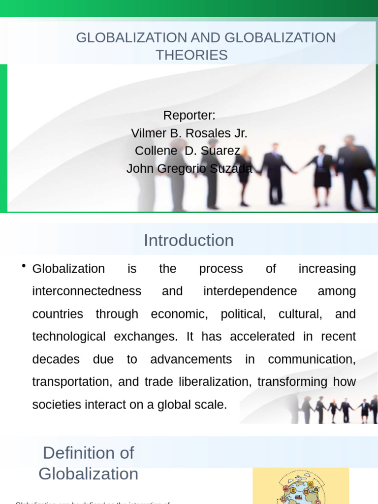 Understanding Globalization Theories | PDF | Globalization | Economic ...