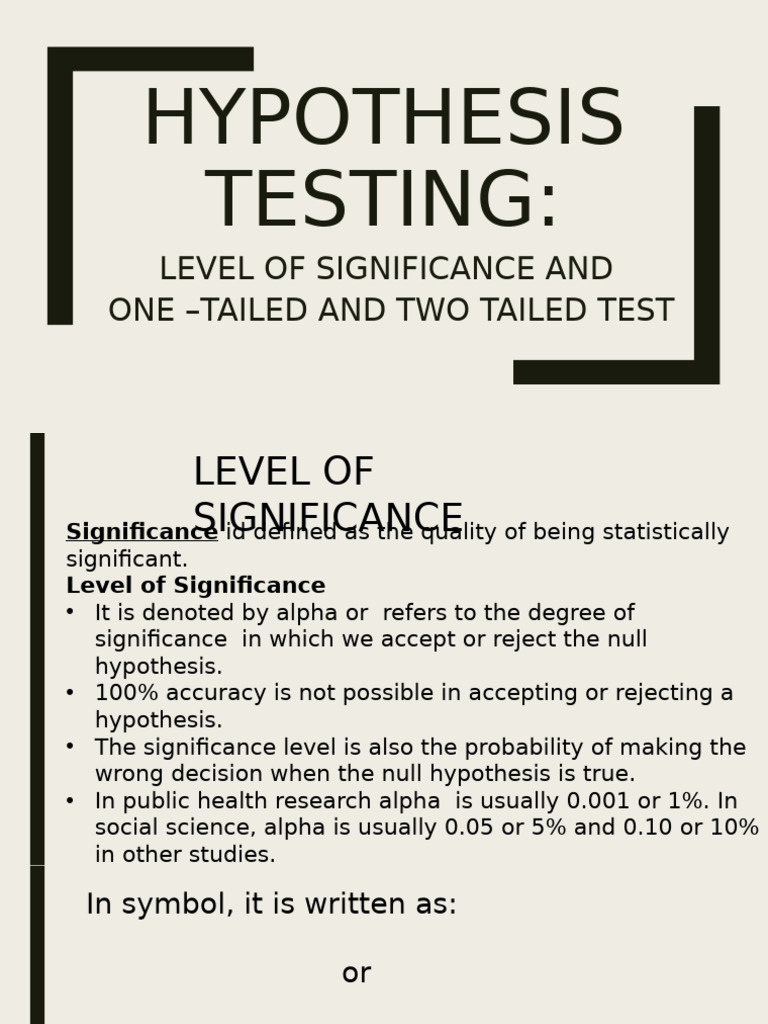 Hypothesis Testing | PDF | Statistical Significance | Null Hypothesis