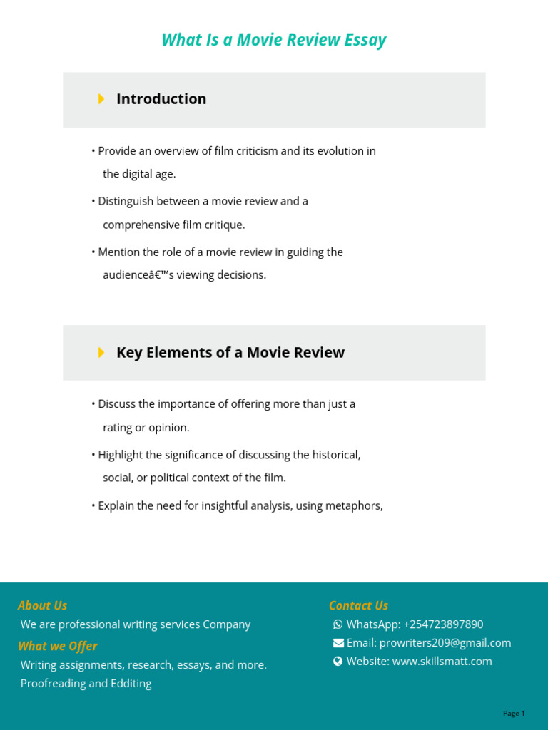 What Makes A Movie Review Good
